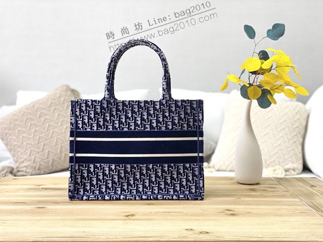 Dior女包 迪奧Book Tote帆布迷你托特包手袋 Dior刺繡mini購物袋  dfk1522